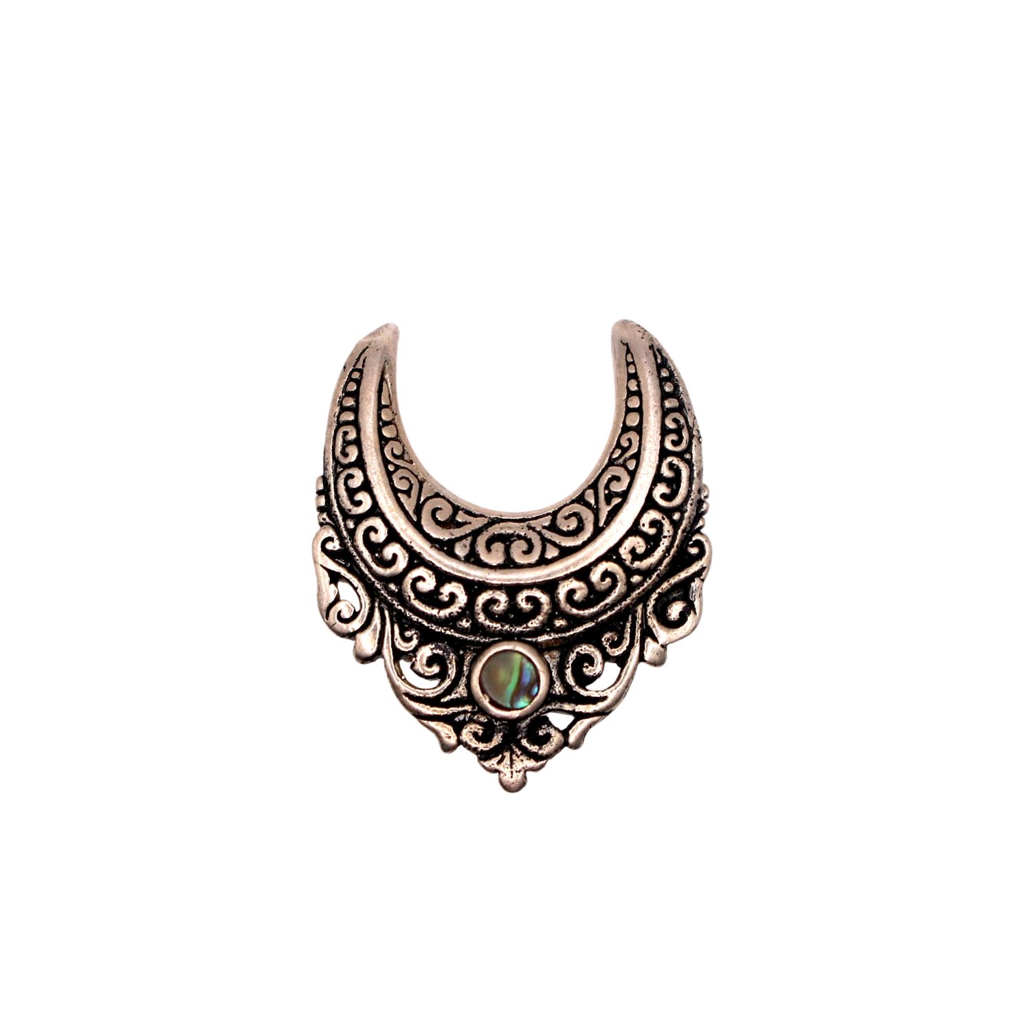Ornate spreaders w/  abalone inlay White Brass