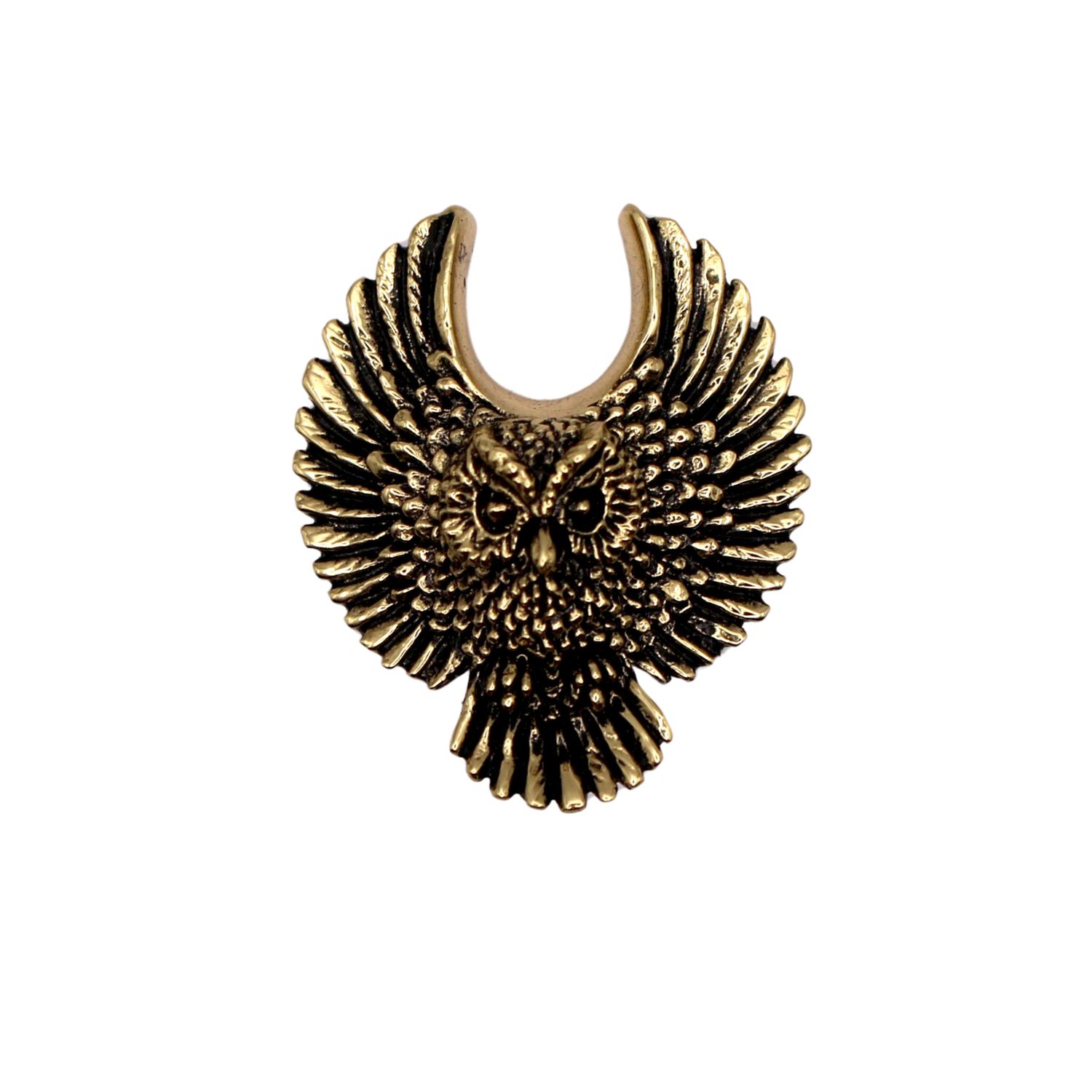 Owl Spreaders, Size: 1/2, Color: Yellow Brass