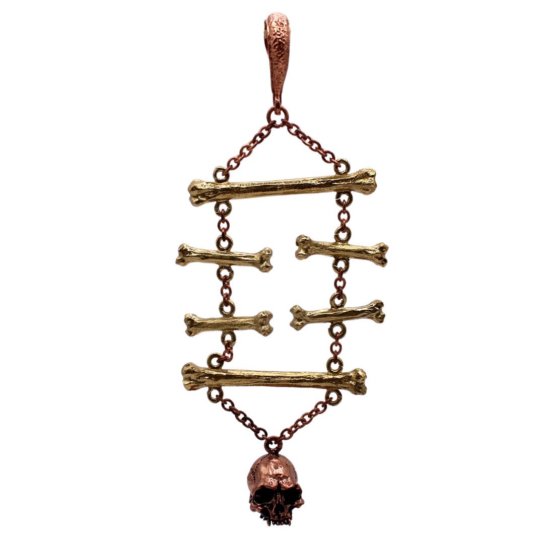 Bones on chains Brass &amp; Copper