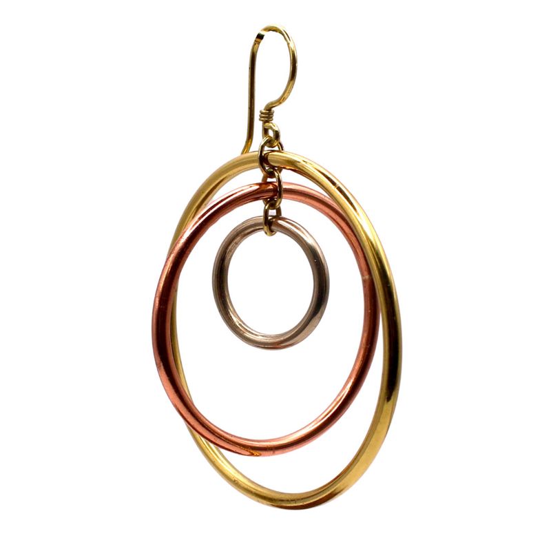 Circle hanging Brass, Copper, &amp; White Brass