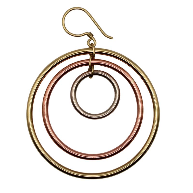 Circle hanging Brass, Copper, &amp; White Brass
