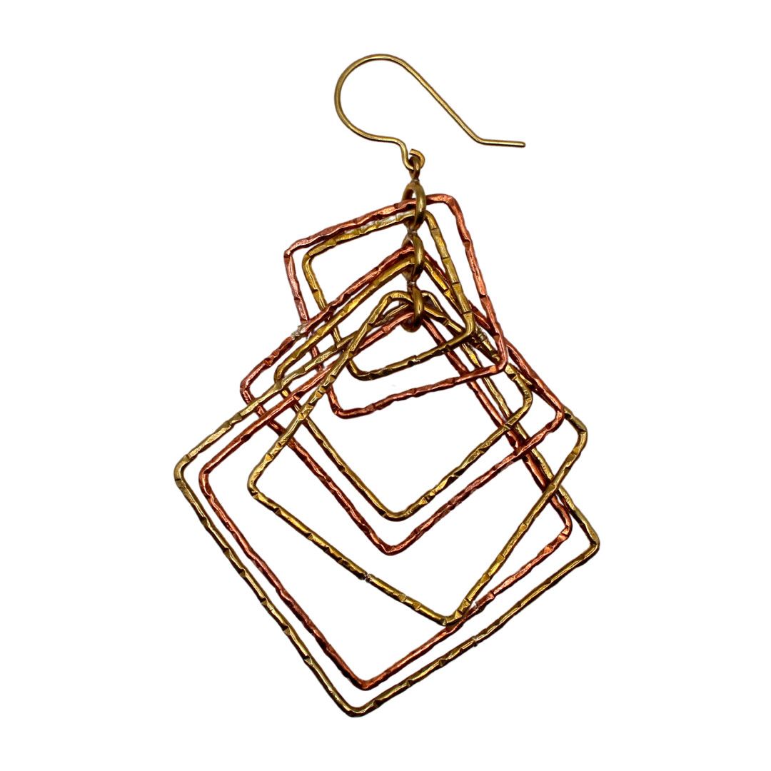 Square hanging Brass &amp; Copper
