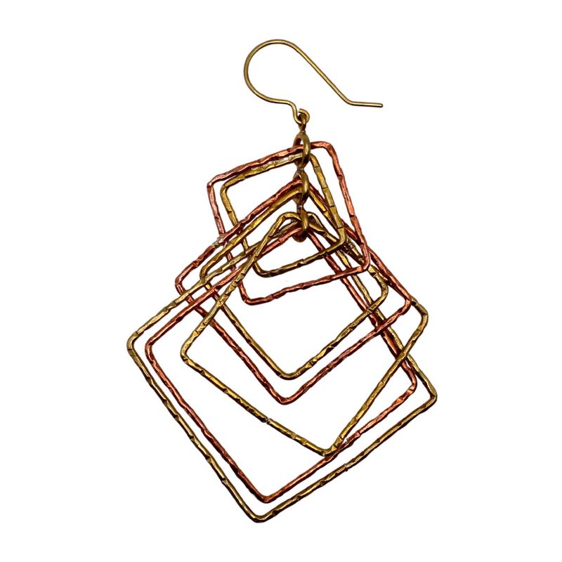Square hanging Brass &amp; Copper