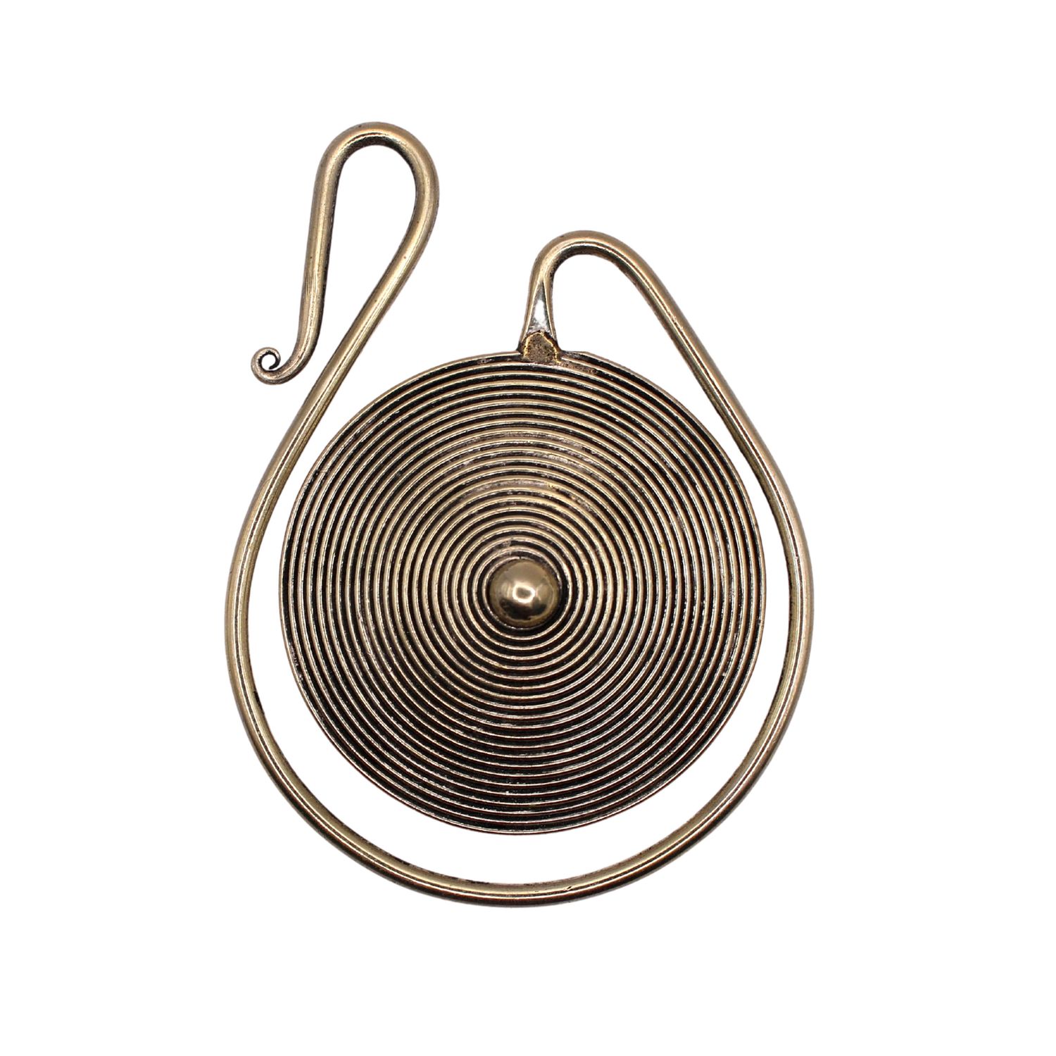 Spiral Gong Hooks White brass