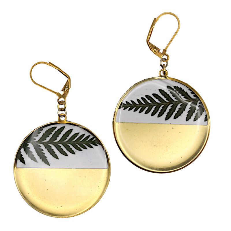 Circular Fern Leaf with brass