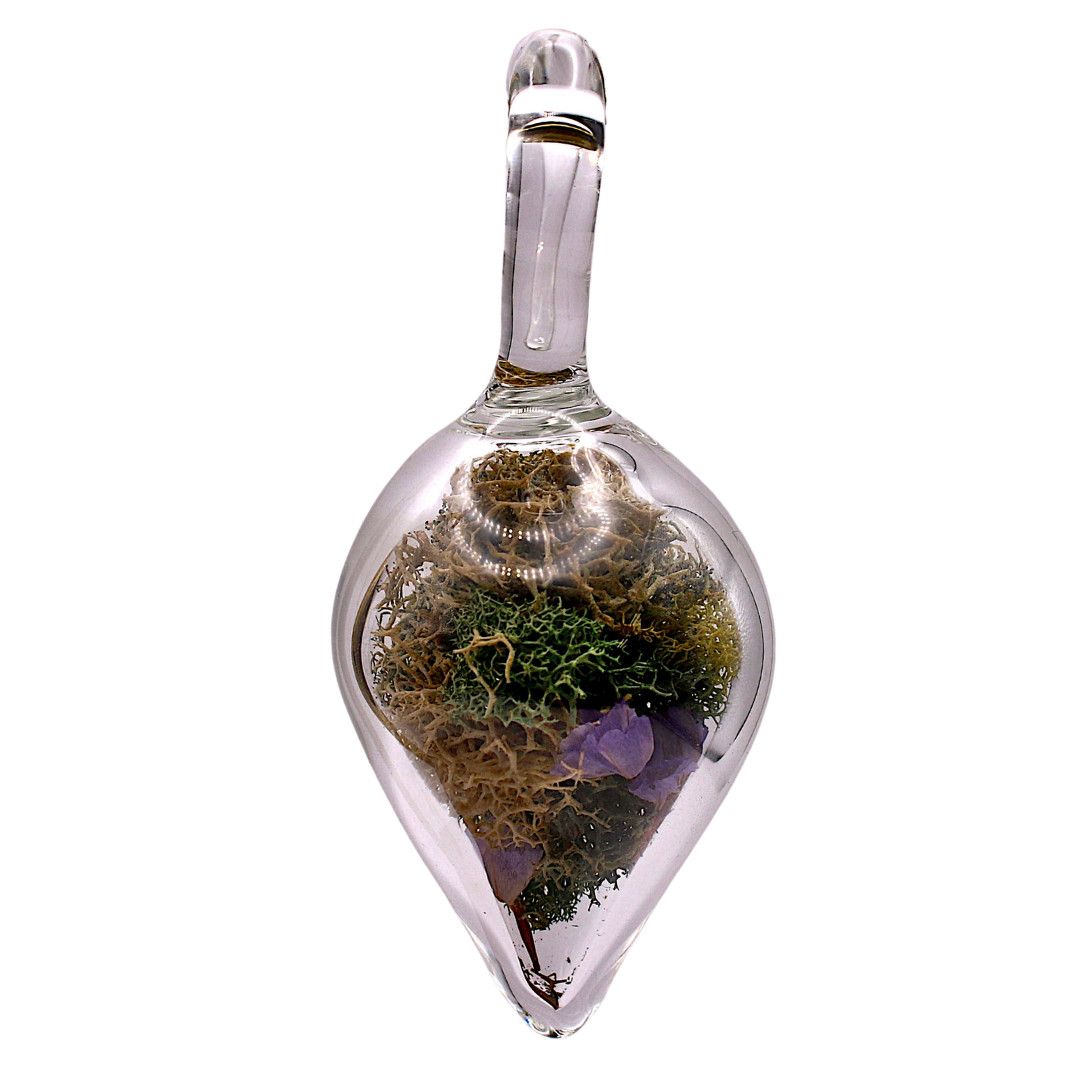 Large glass terrarium teardrop