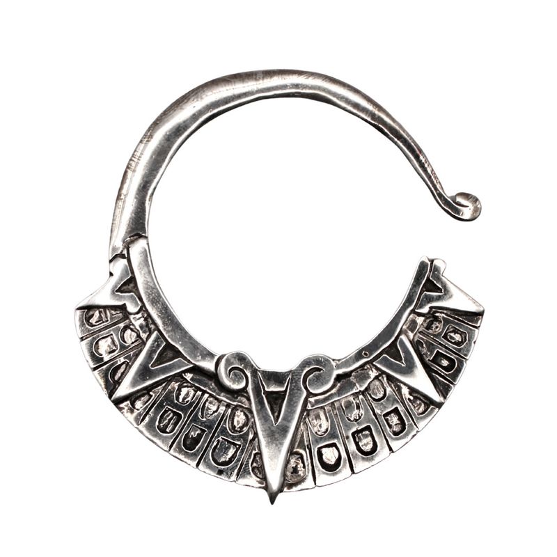 Mayan calendar weights white brass