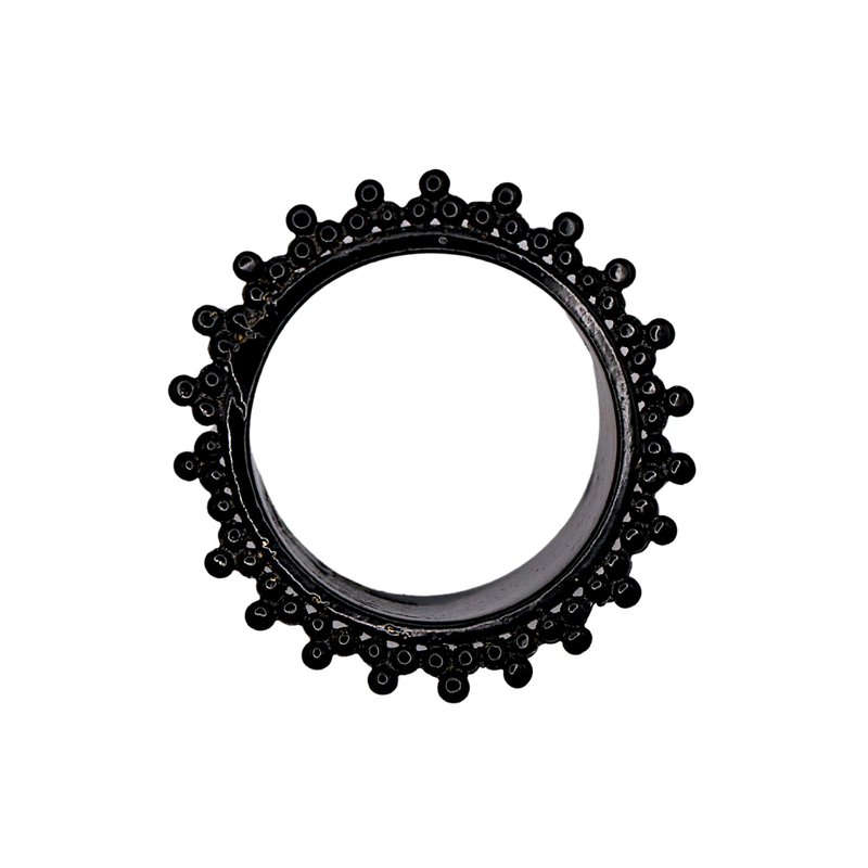 Black Coated Ornate Brass Eyelets (Sold as Pair)