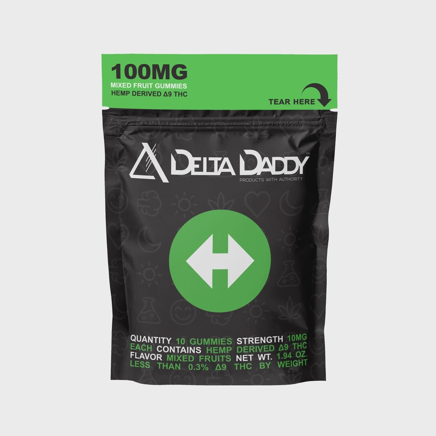 Delta Daddy D9 Gummies, Size: 10ct Bag