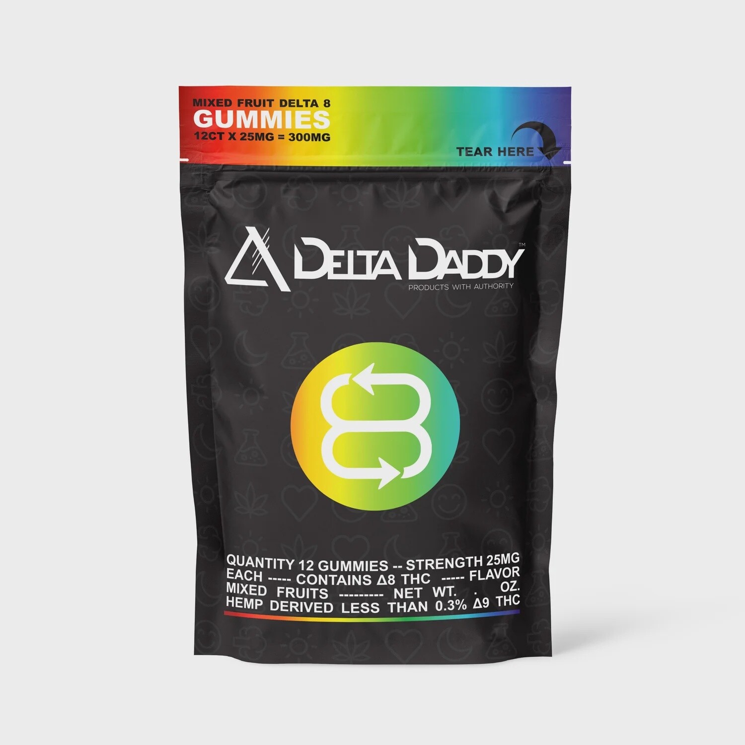 Delta Daddy D8 Gummies, Size: 12ct Bag