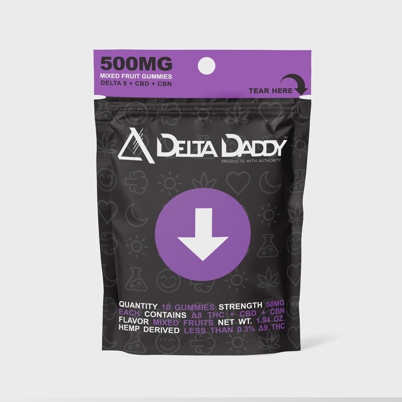 Delta Daddy &quot;Down&quot; Gummies, Size: 10ct Bag