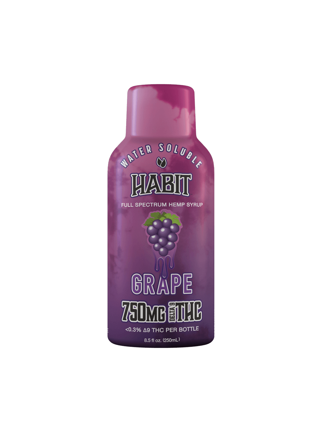 Habit 750mg D9 Syrup, Flavor: Grape