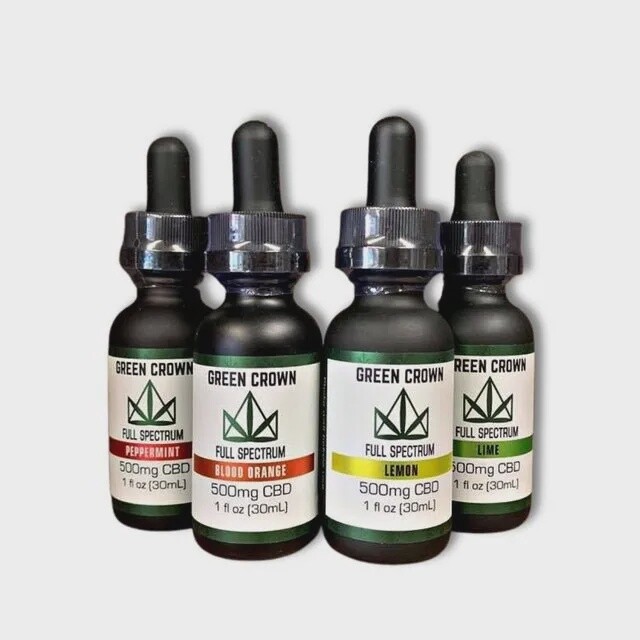 Green Crown Full Spectrum Oil, Flavor: Peppermint, Strength: 500mg