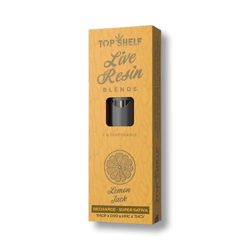 Top Shelf 2g Live Resin Blend Disposable, Strain: Lemon Jack