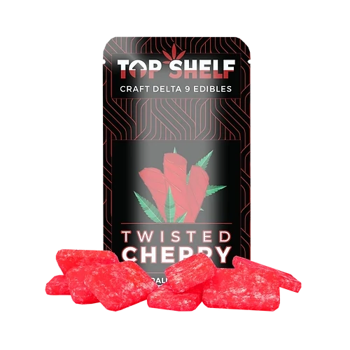Top Shelf D9  Gummies, Flavor: Twisted Cherry