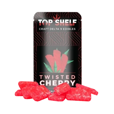 Top Shelf D9  Gummies, Flavor: Twisted Cherry