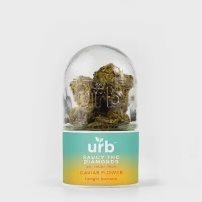 Urb Saucy THC Diamonds 7g Flower, Strain: Tangie Banana
