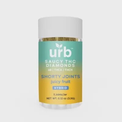 Urb Saucy THC Diamonds Joints, Strain: Juicy Fruit
