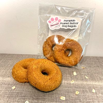 Pumpkin-Peanut Butter Dog Bagels