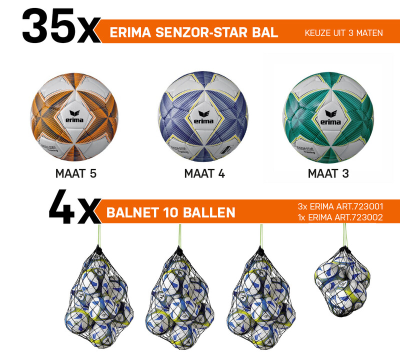 35 PACK Erima Senzor-Star BAL + BALNET