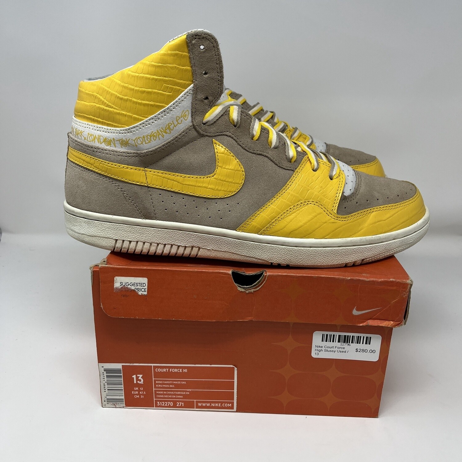 Nike Court Force High Stussy Used