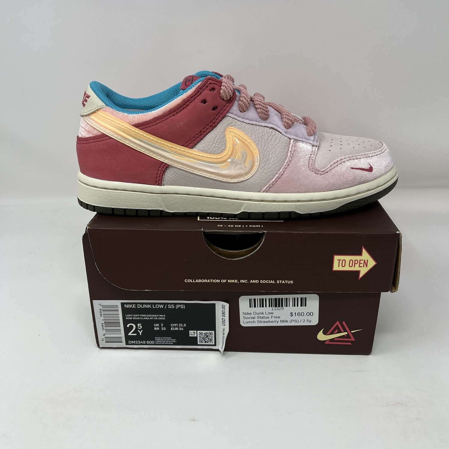 Nike Dunk Low Social Status Free Lunch Strawberry Milk (PS)