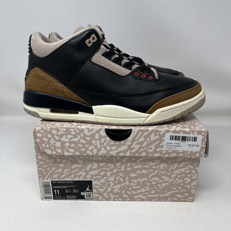 jordan retro 3 elephant print