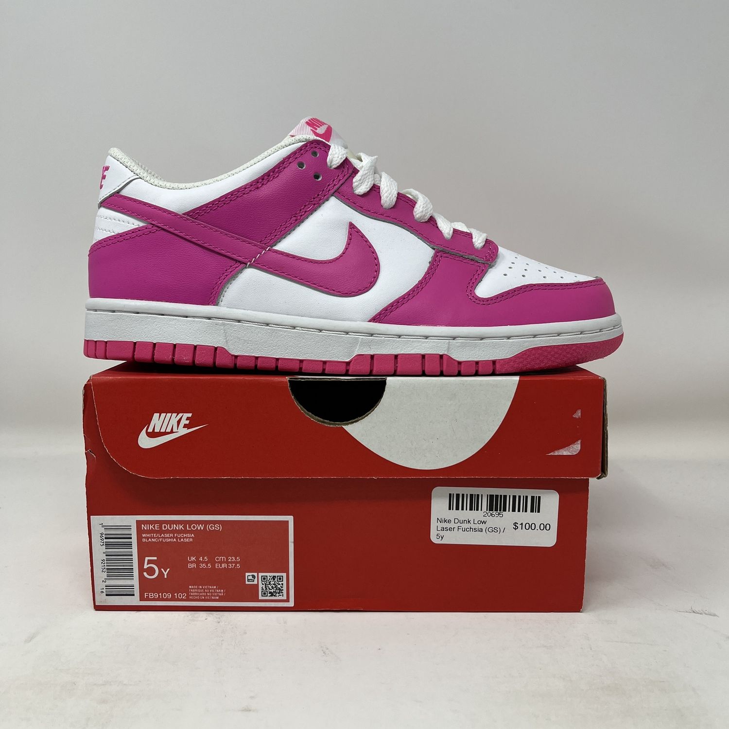 Nike Dunk Low Laser Fuchsia (GS)