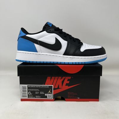 Jordan 1 Retro Low OG Black Dark Powder Blue (GS)