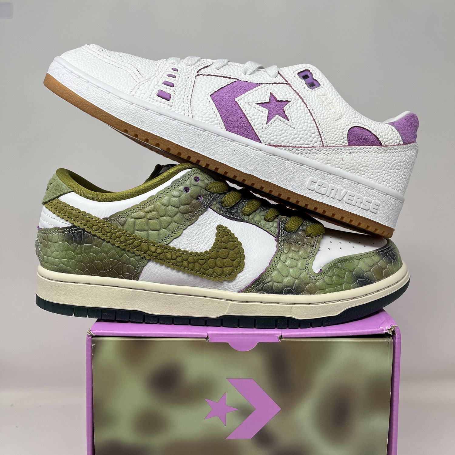Nike SB Dunk Low &amp; Converse CONS AS-1 Pro Chameleon Pack
