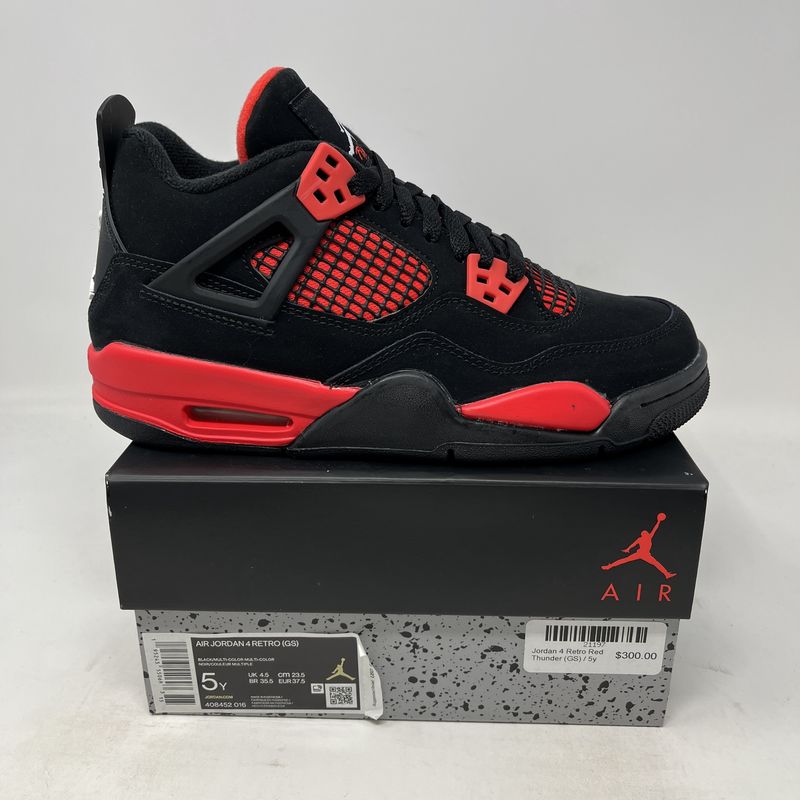 Jordan 4 Retro Red Thunder (GS)