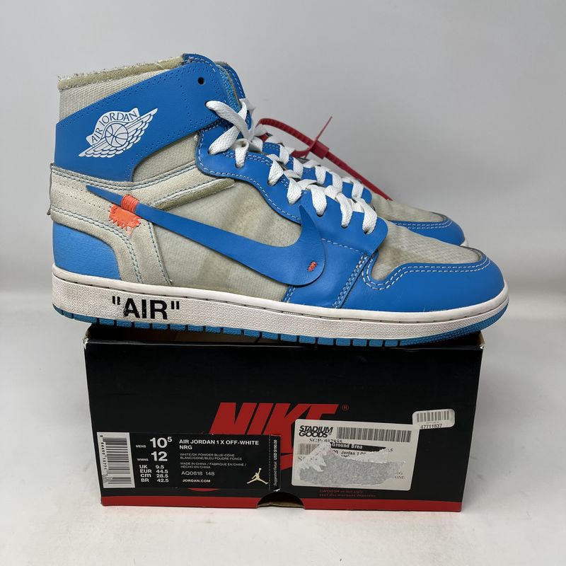 Jordan 1 Retro High Off-White University Blue Used