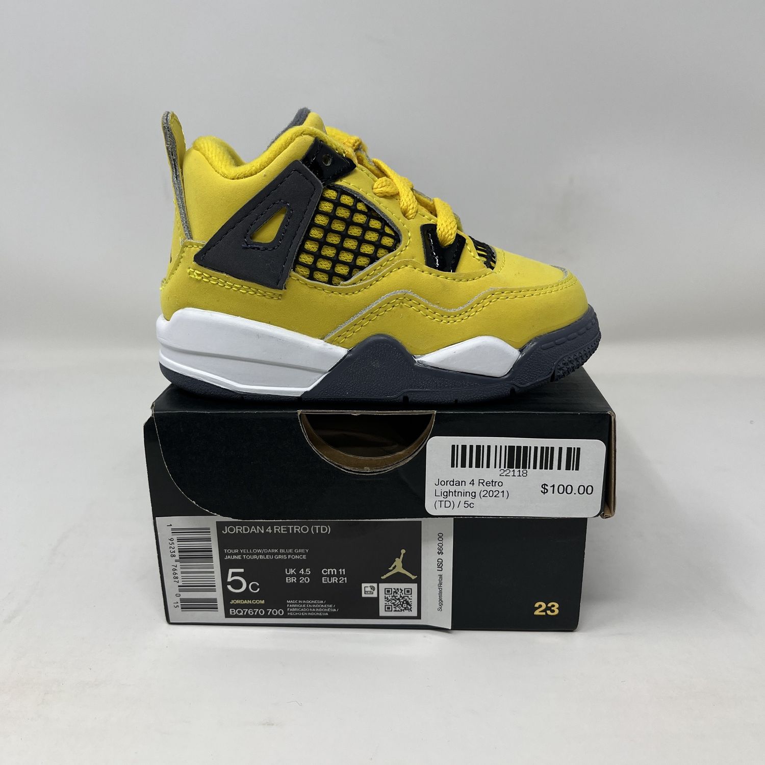 Jordan 4 Retro Lightning (2021) (TD)