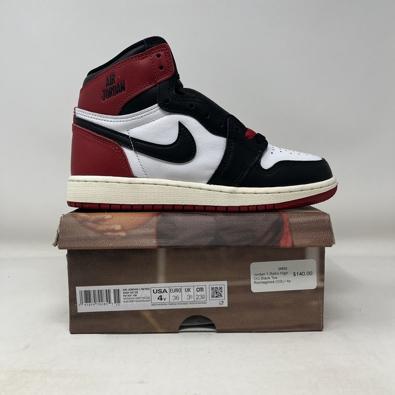 Jordan 1 Retro High OG Black Toe Reimagined (GS)