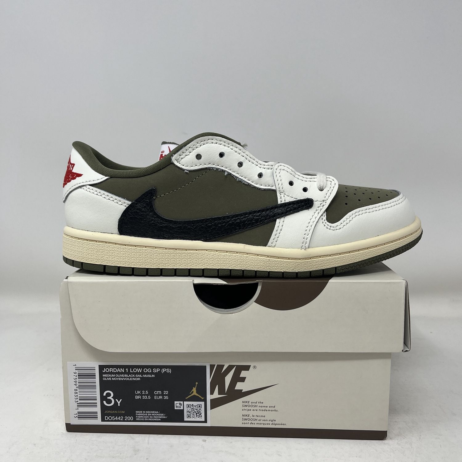 Jordan 1 Retro Low OG SP Travis Scott Medium Olive (PS)