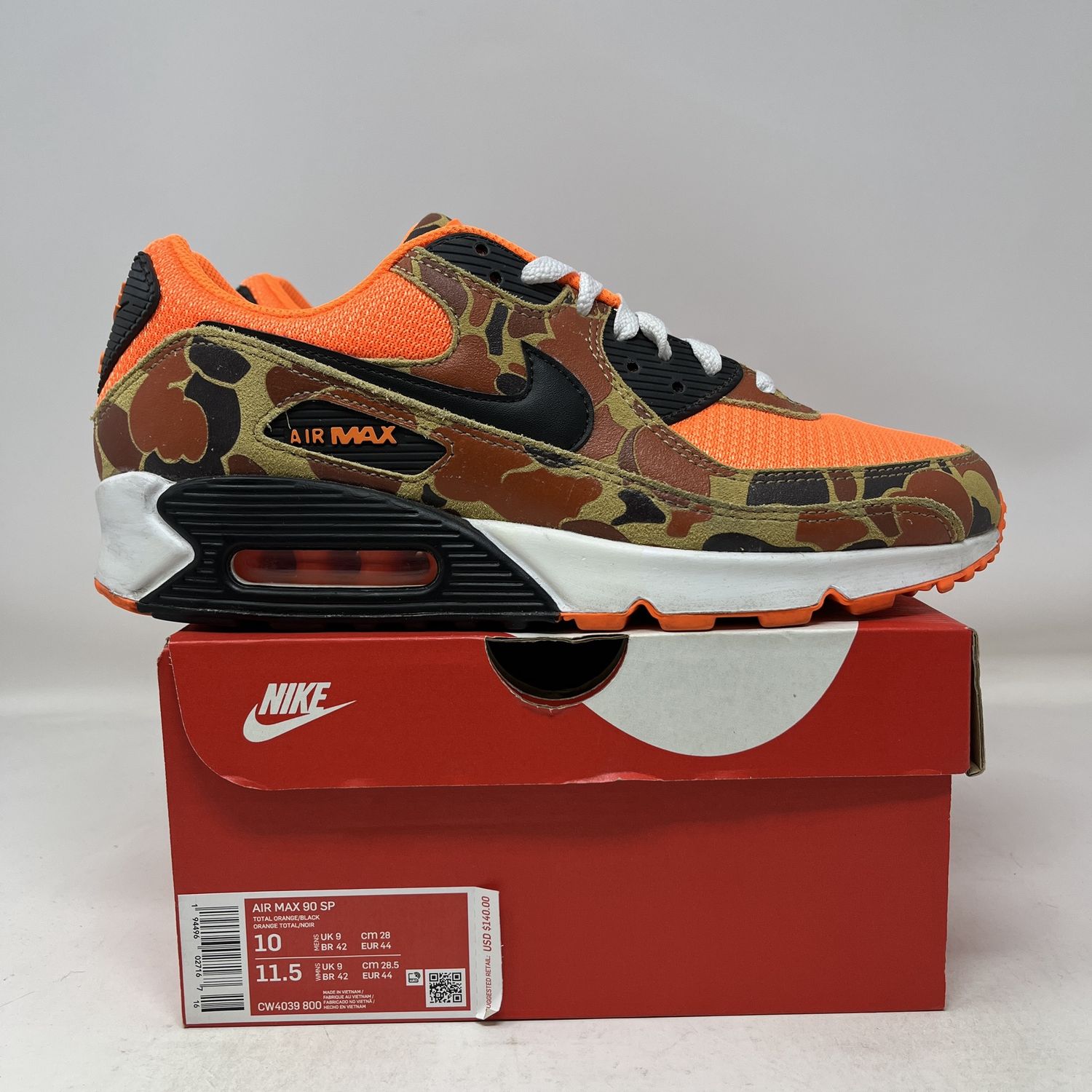 Nike Air Max 90 Duck Camo Orange Used