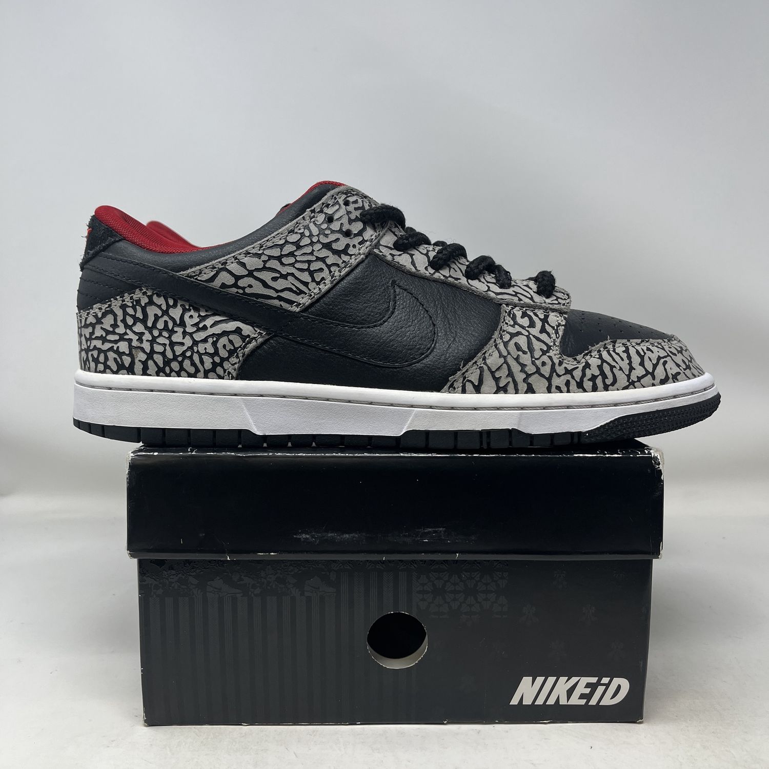 Nike Dunk Low Nike ID 2013 Black Cement Used
