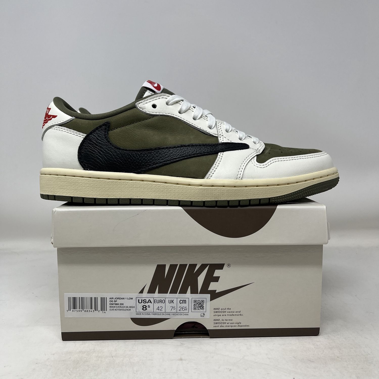 Jordan 1 Retro Low OG SP Travis Scott Medium Olive Used