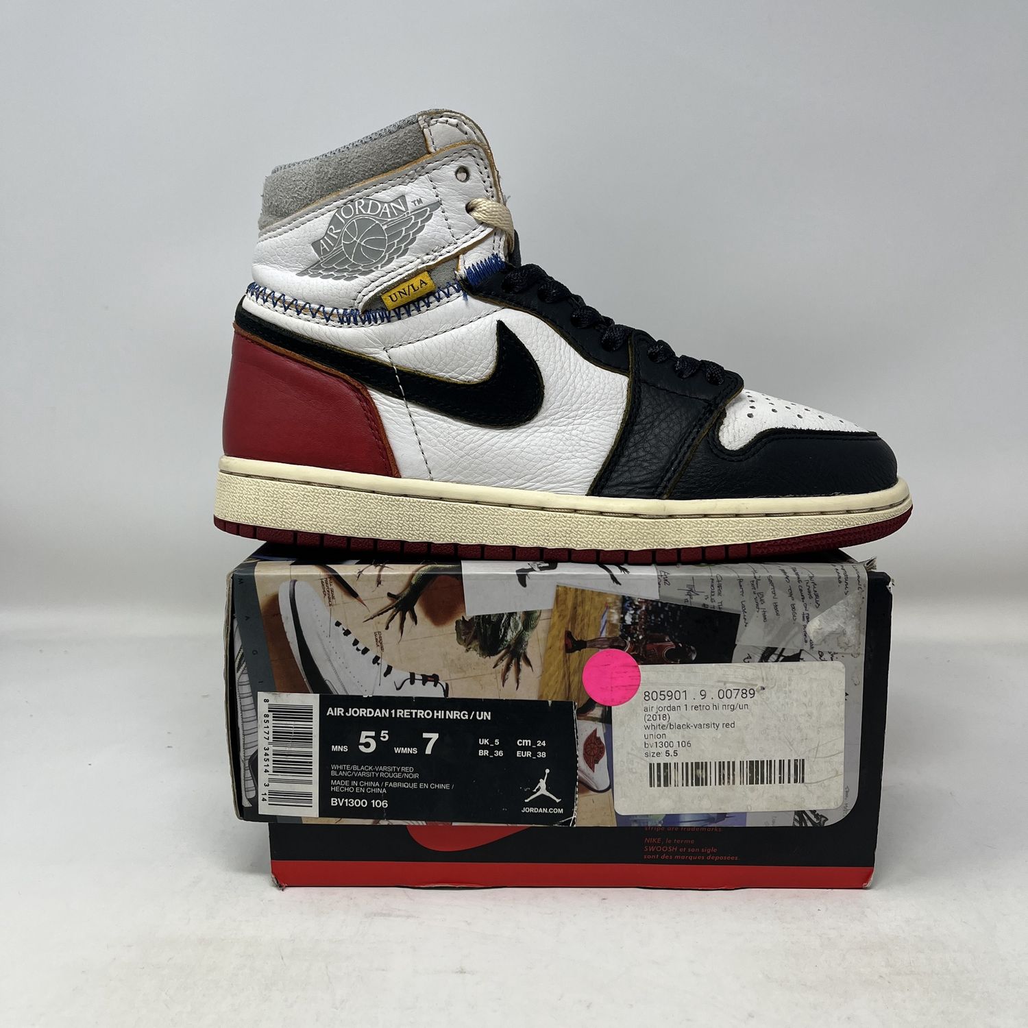 Jordan 1 Retro High Union Los Angeles Black Toe Used