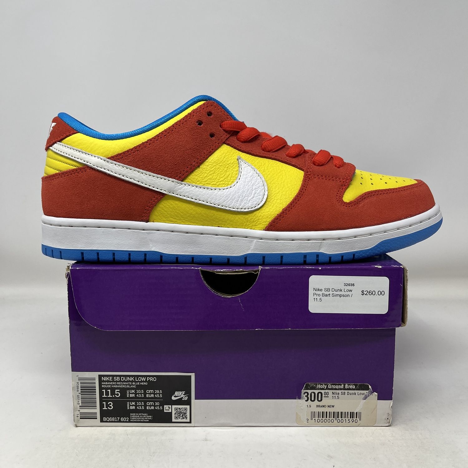 Nike SB Dunk Low Pro Bart Simpson