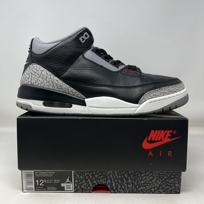 Jordan 3 Retro OG Black Cement (2024) *Used*