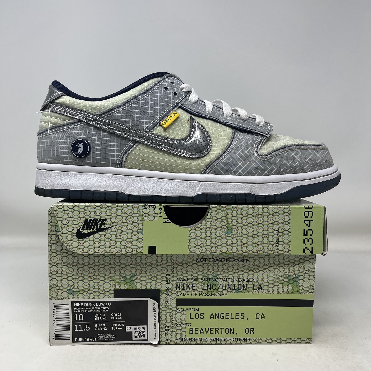 Nike Dunk Low Union Passport Pack Pistachio Used