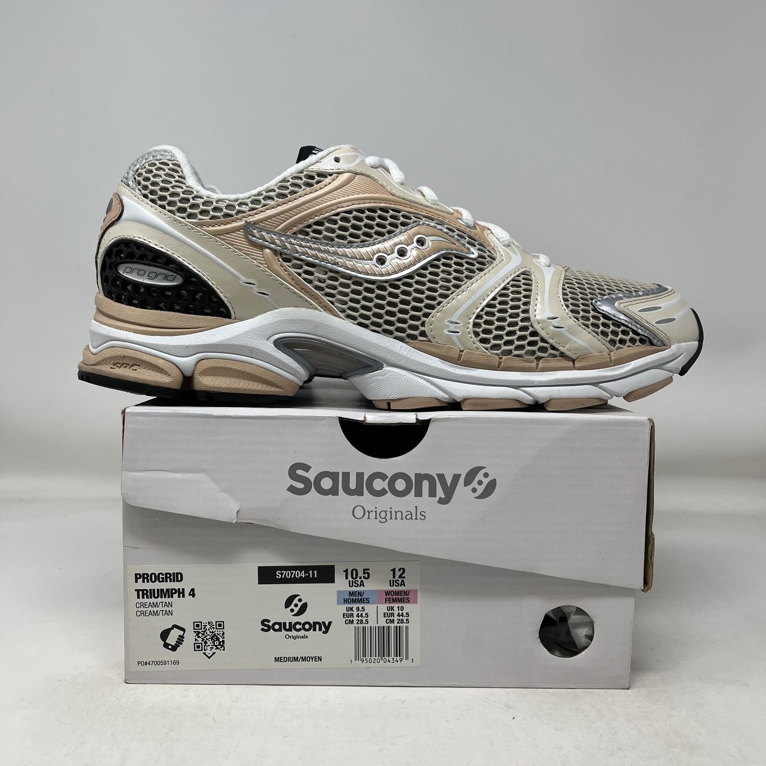 Saucony ProGrid Triumph 4 Cream Tan Used