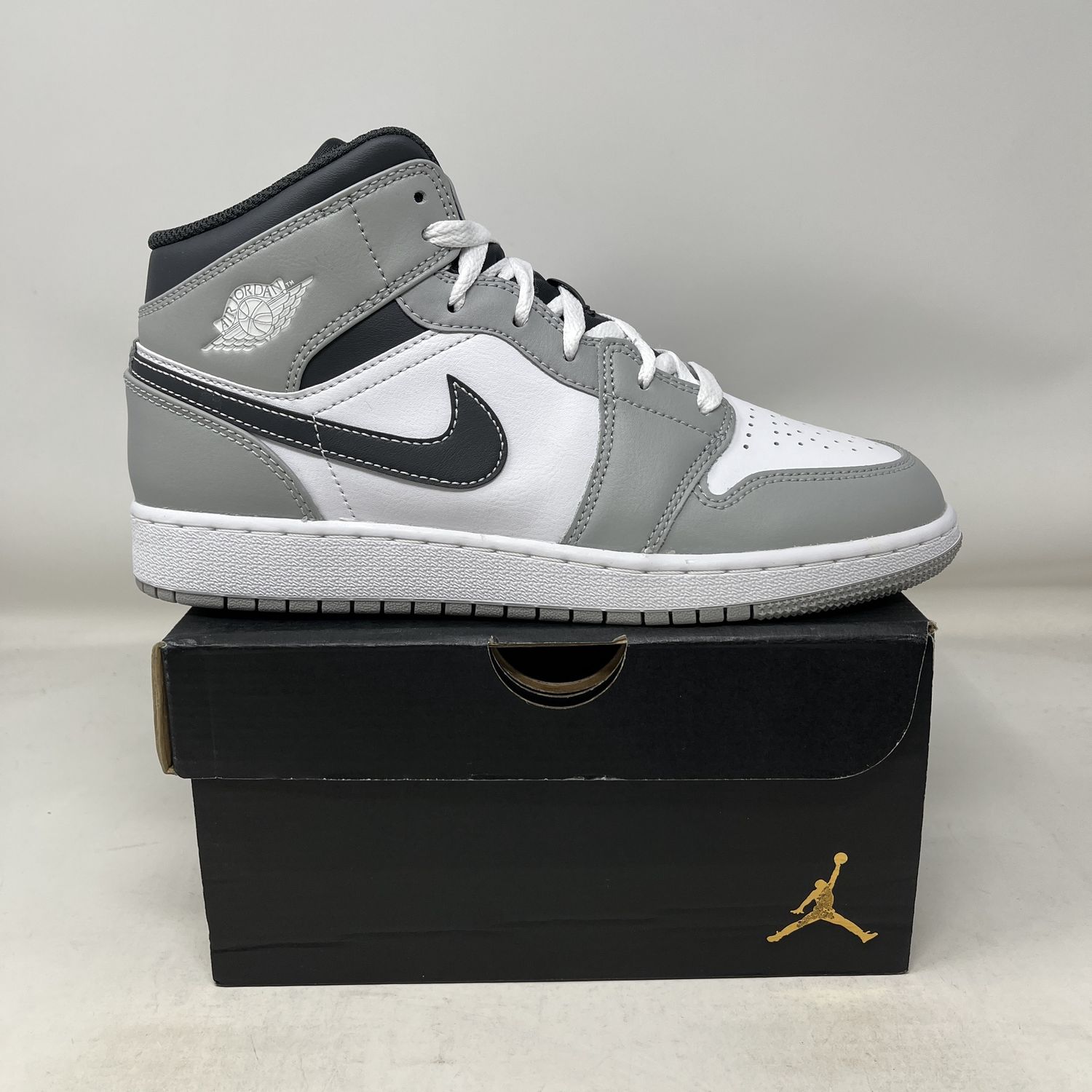 Jordan 1 Mid Light Smoke Grey (GS)