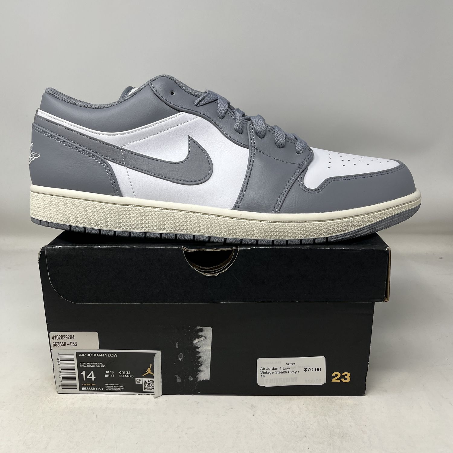 Air Jordan 1 Low Vintage Stealth Grey