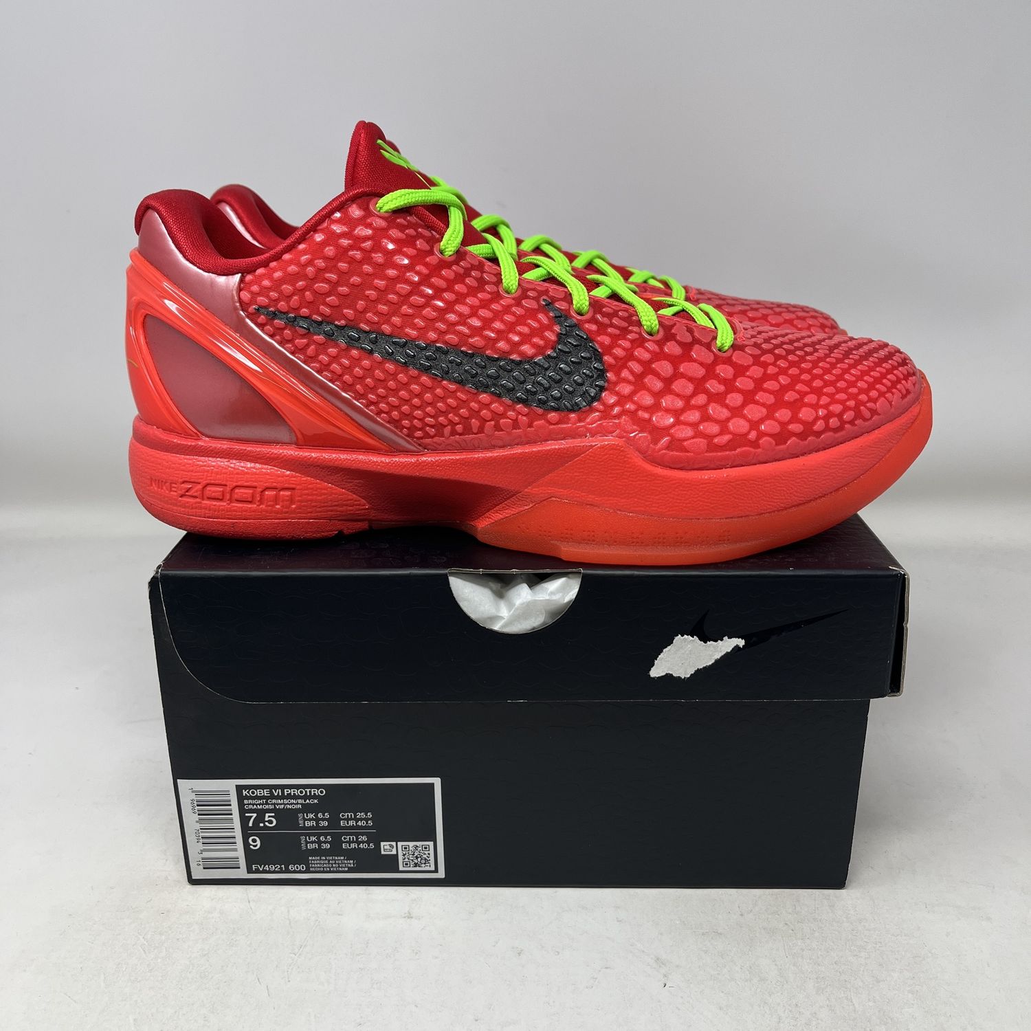 Nike Kobe 6 Protro Reverse Grinch Used