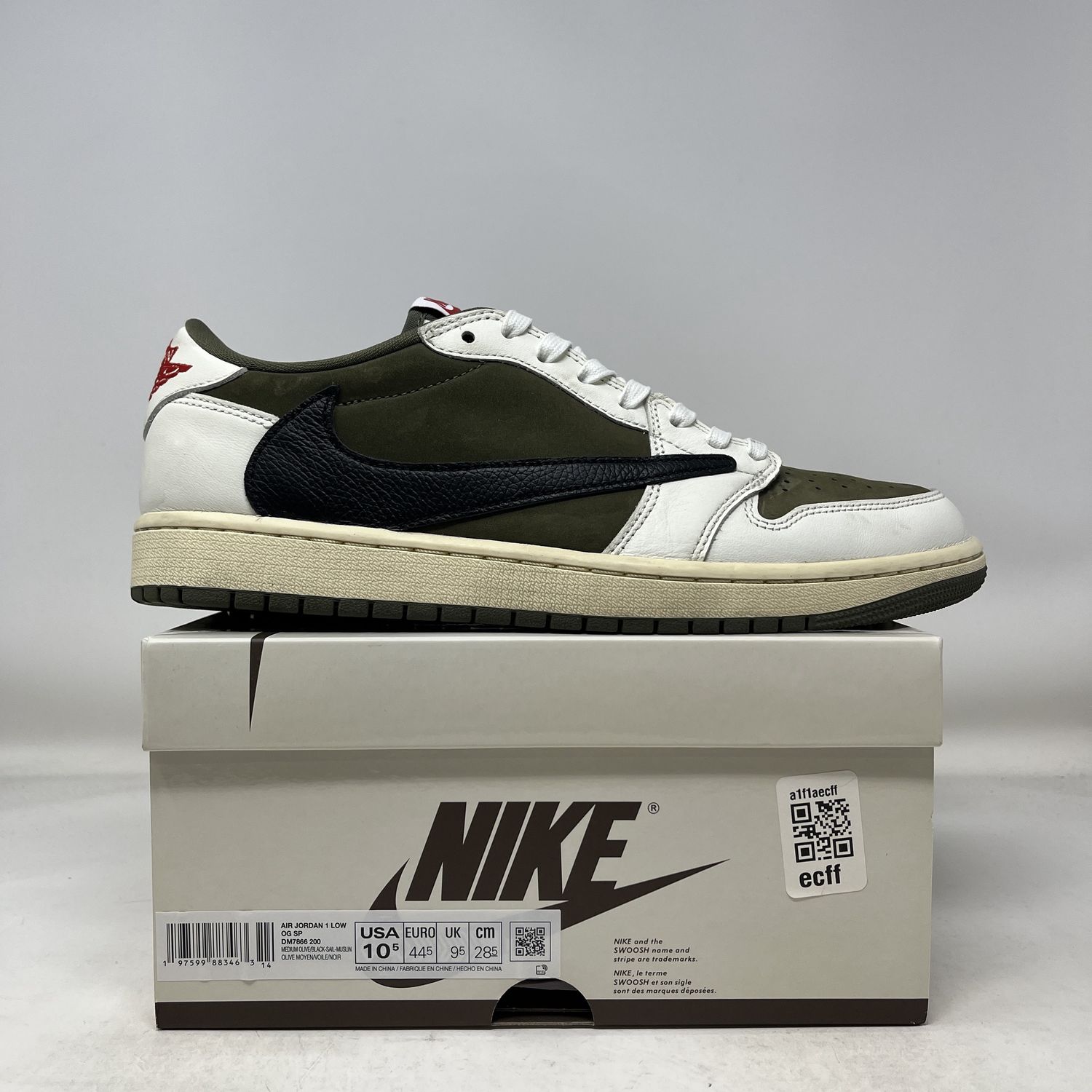 Jordan 1 Retro Low OG SP Travis Scott Medium Olive Used