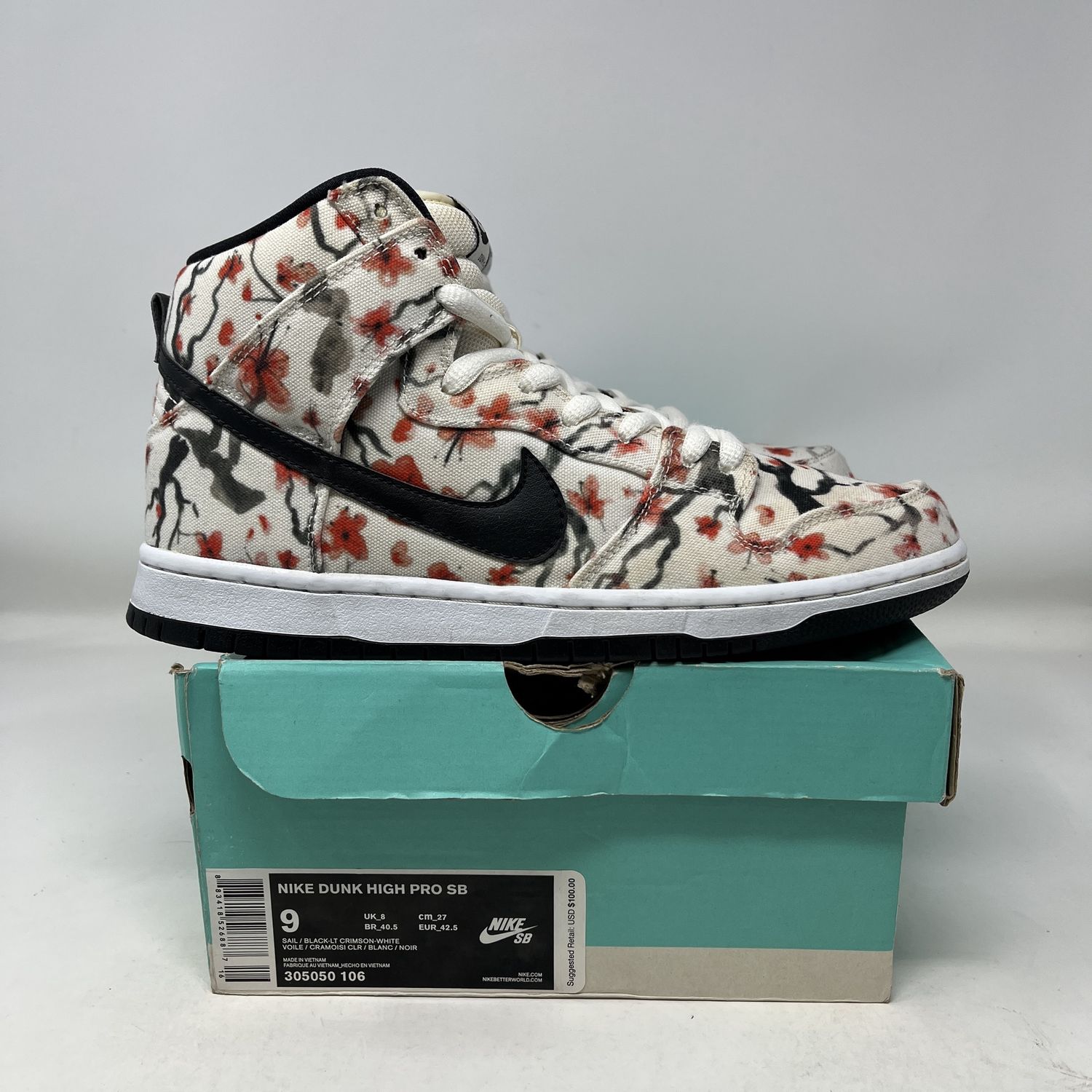 Nike SB Dunk High Cherry Blossom Used
