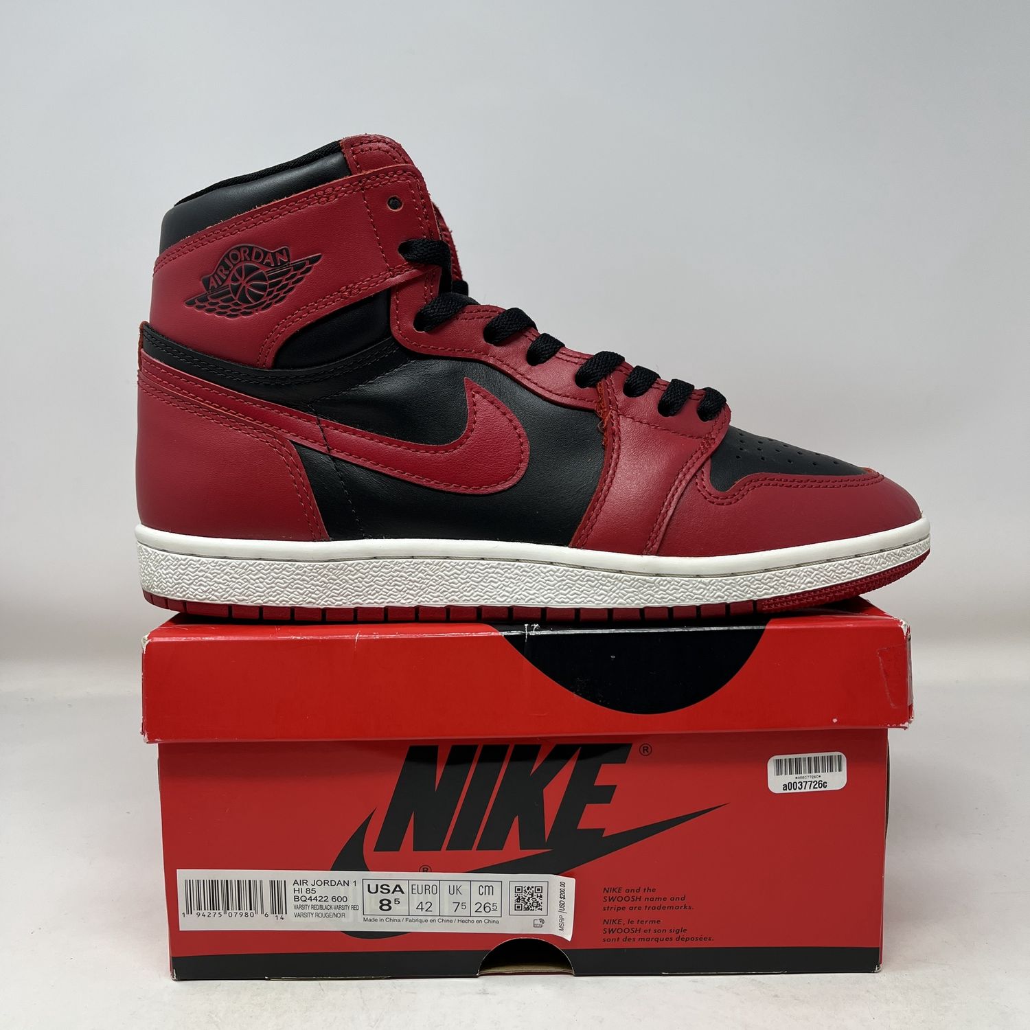 Jordan 1 Retro High &#39;85 Varsity Red Used