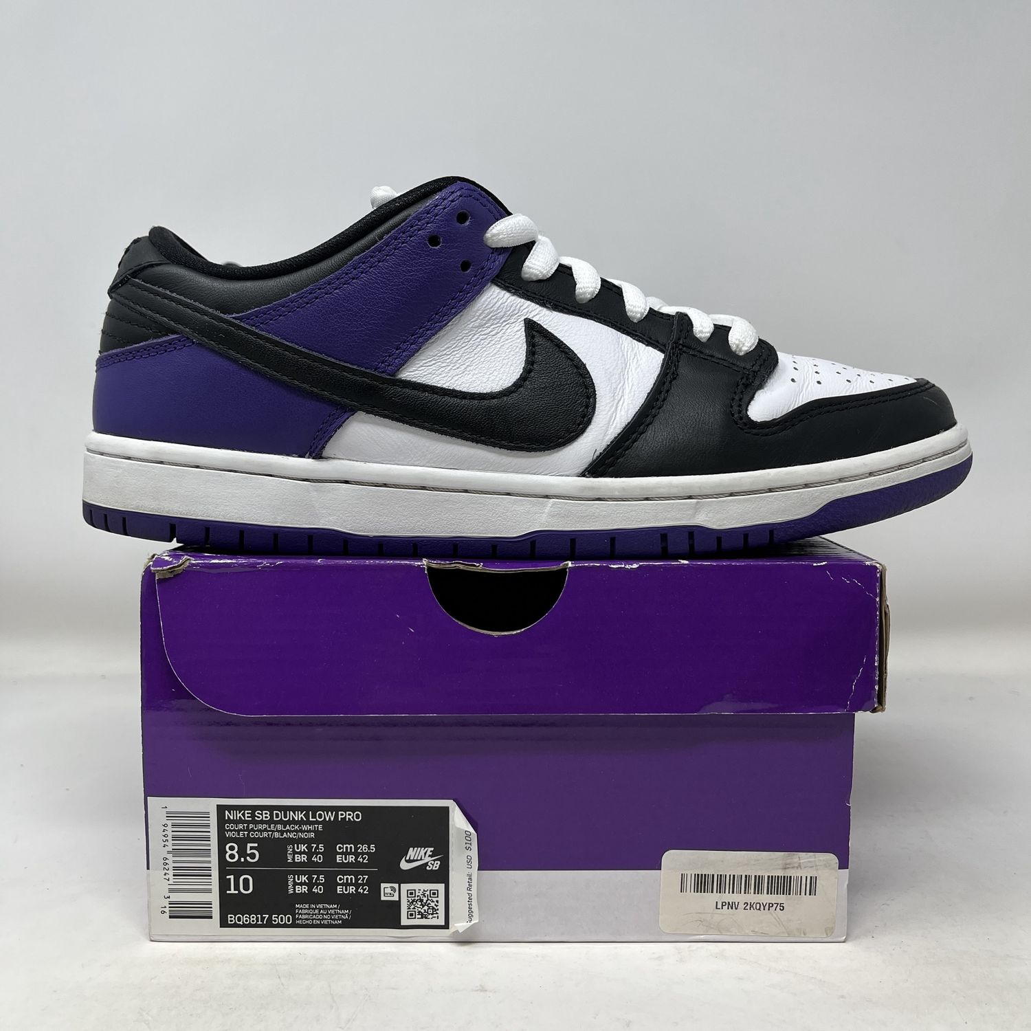 Nike SB Dunk Low Court Purple Used